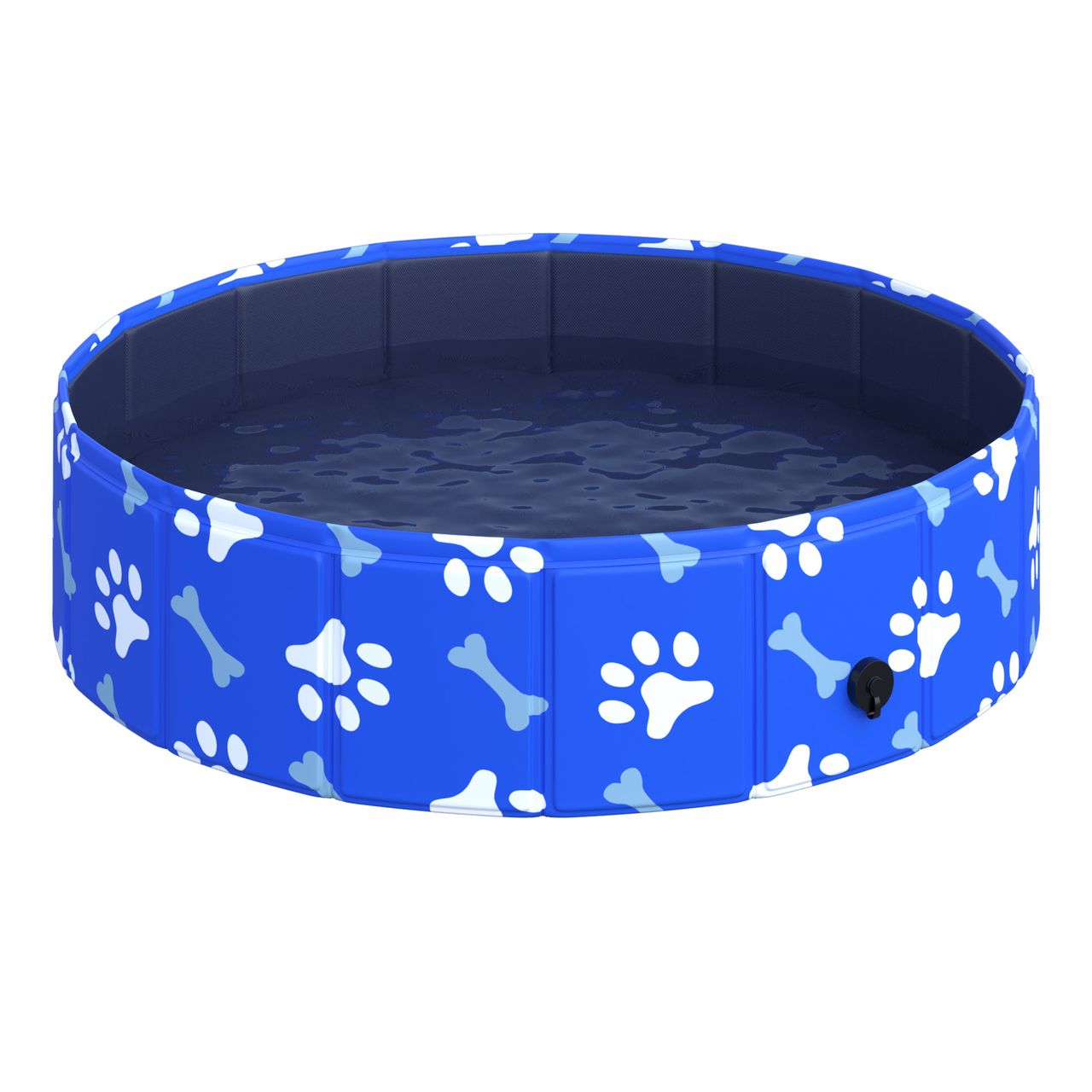 PawHut Hundebadewanne Hundepool Hunde Badewanne Wasserbecken faltbar Ø80x20Hcm