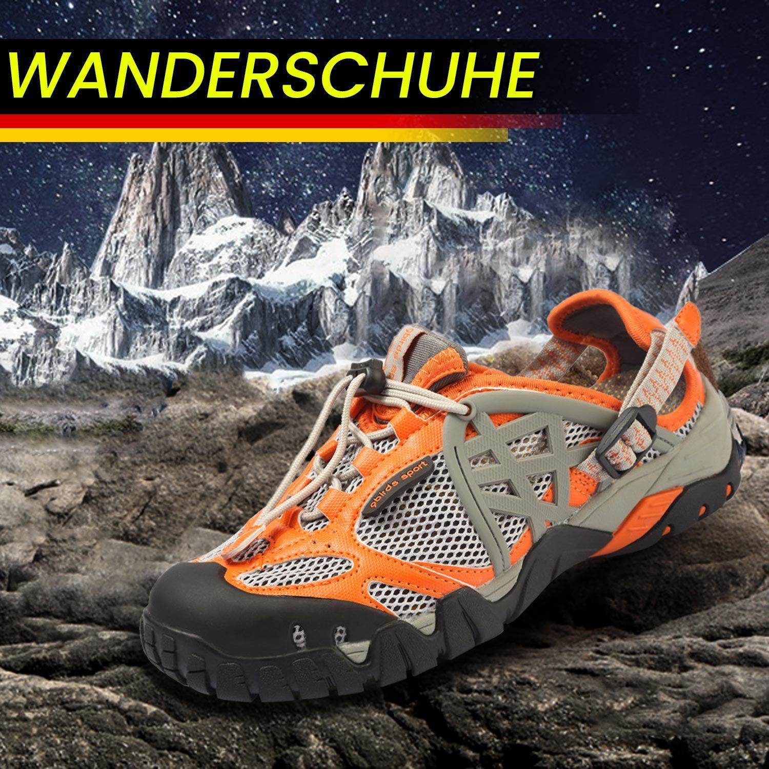 MAGICSHE Wanderschuhe für Paare Mesh Wasserschuh Rutschfest, Schnell trockend
