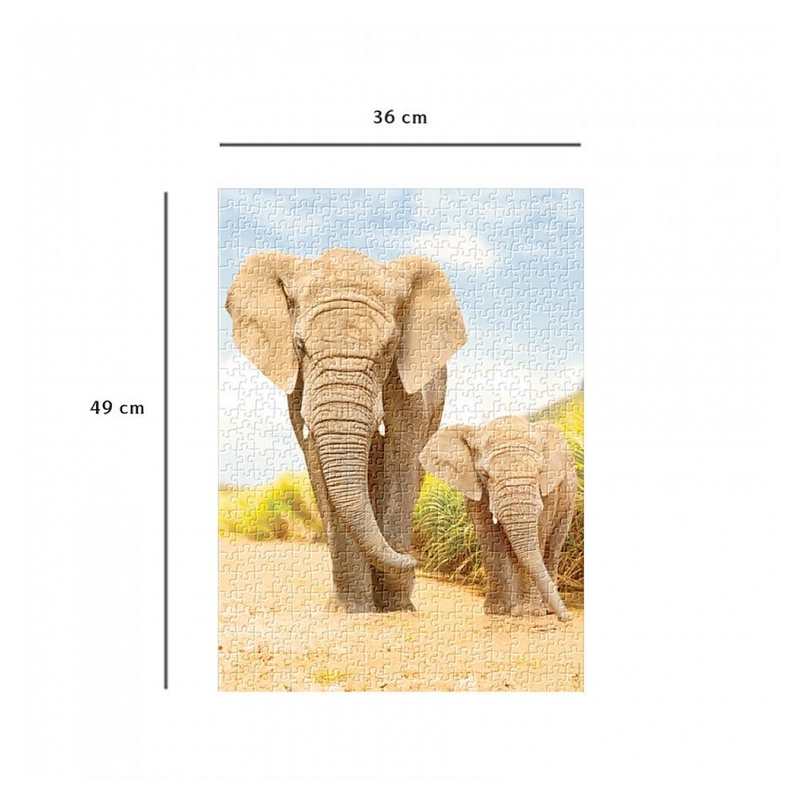Puzzle éléphants dans les steppes 500 pièces