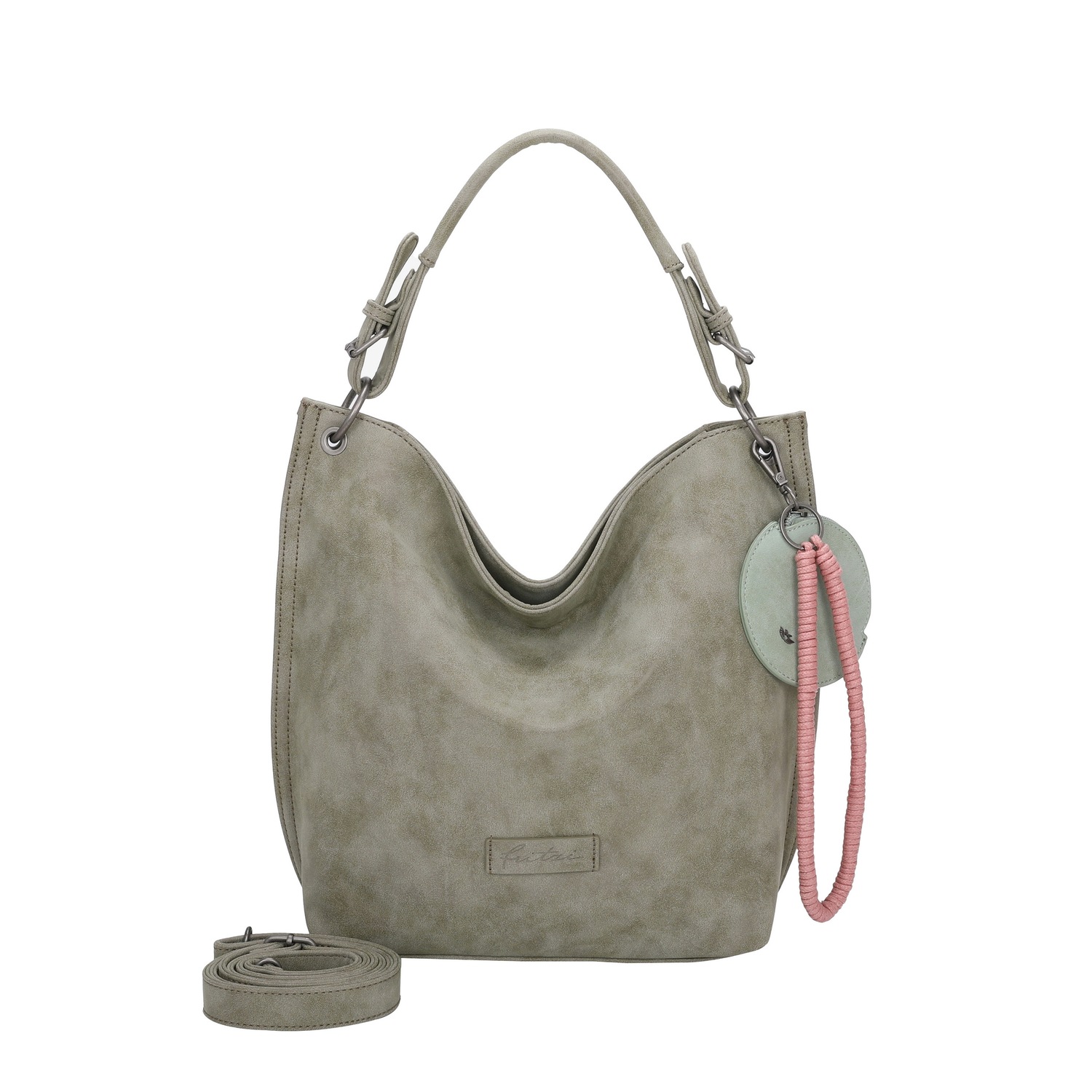 Schultertasche Fritzi01N mit abnehmbarer Schlüsselschlange und Taschenanhänger
