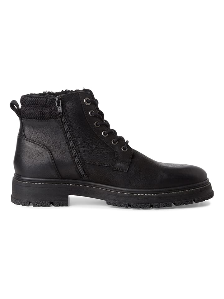 s.Oliver Leder-Boots in Schwarz günstig kaufen