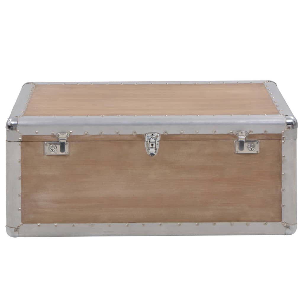 vidaXL Aufbewahrungsbox Aufbewahrungsbox Tannenholz Massiv 91x52x40 cm Braun