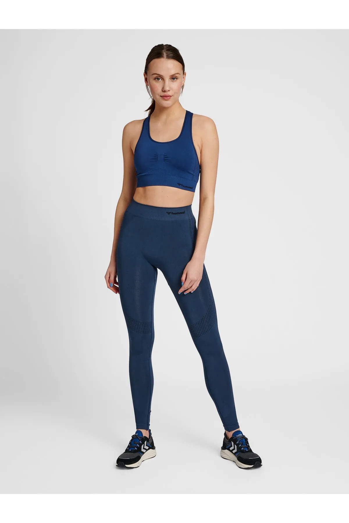 hummel  Sport-Leggings - Blau - Mittlerer Bund