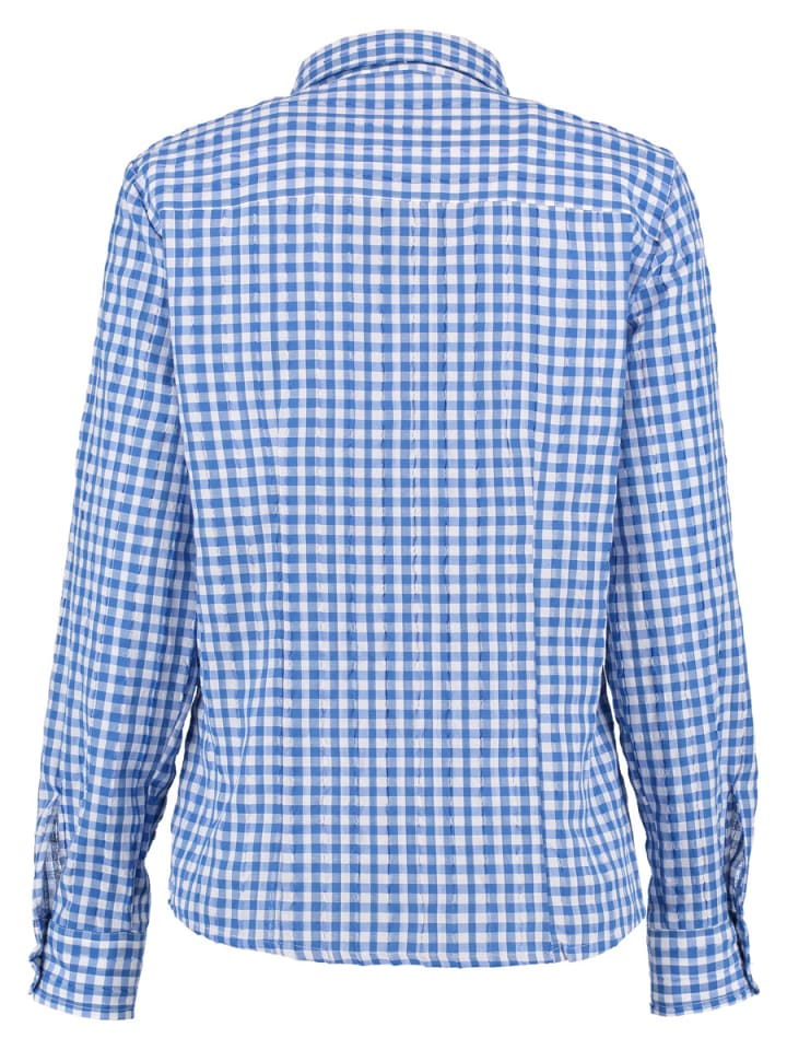 OS-Trachten Trachtenbluse Seruvo in mittelblau günstig kaufen