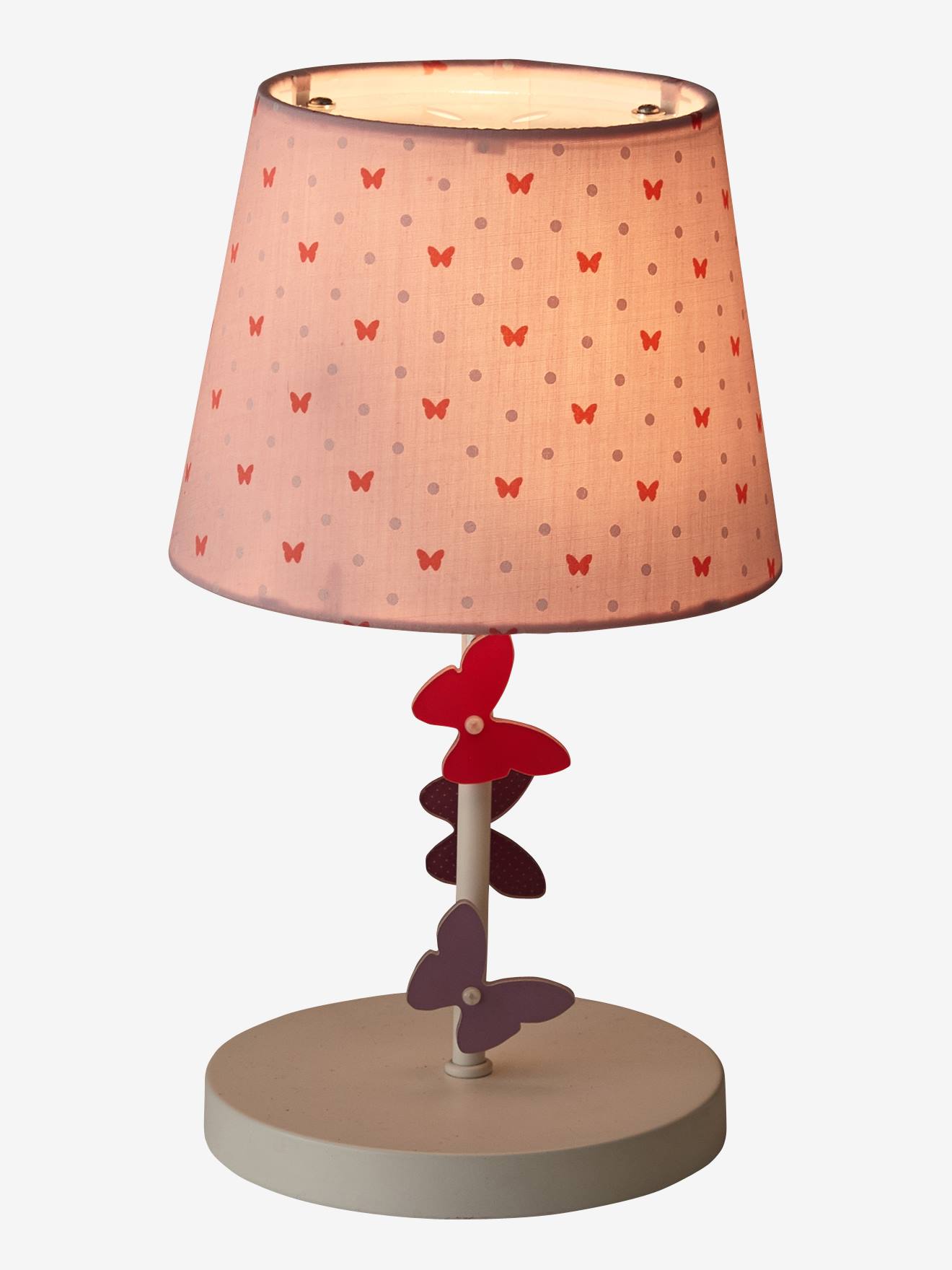Vertbaudet Kinder Nachttischlampe SCHMETTERLINGE - rosa