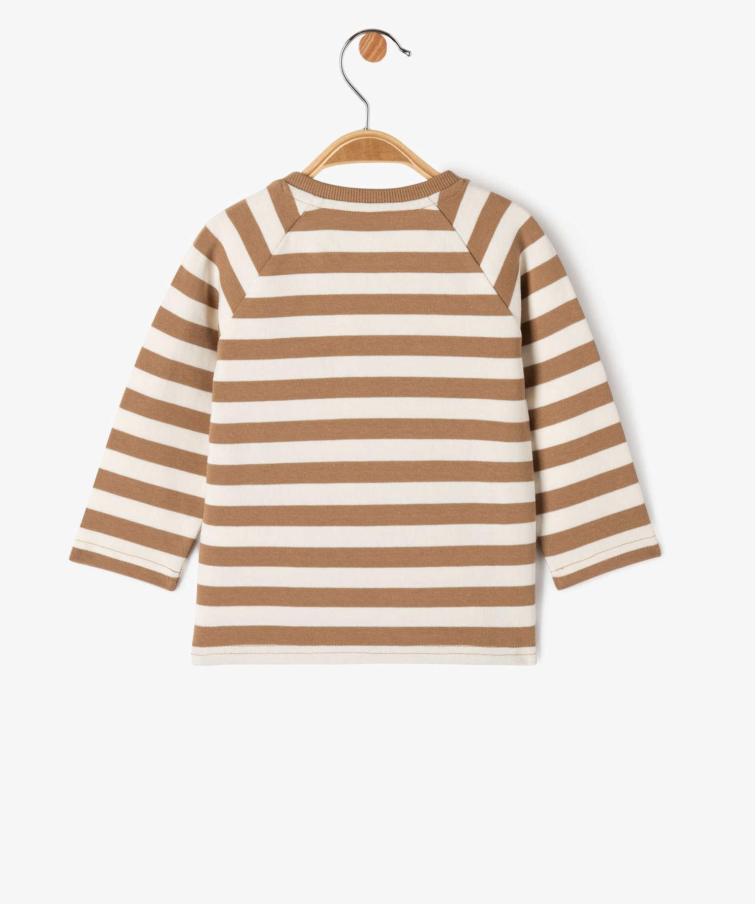 Tee-shirt manches longues rayé en coton épais bébé Garçon