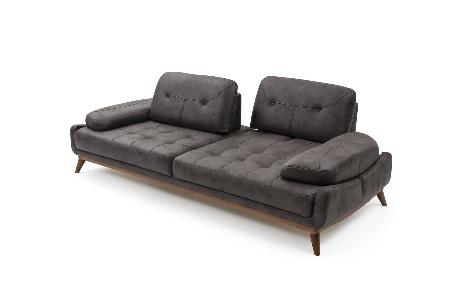 JVmoebel Wohnzimmer-Set Designer Grau-Gelbe Sofagarnitur Luxus Sessel Moderner Dreisitzer 2tlg, (2-St., Sofa 3-Sitzer/Sessel), Made in Europa