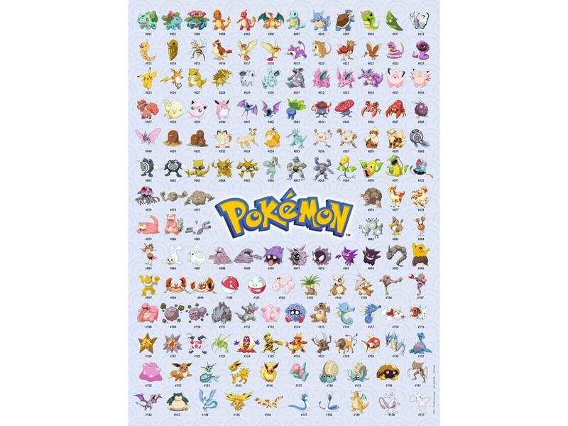 Puzzle Pokedex 1ère génération 500 pièces