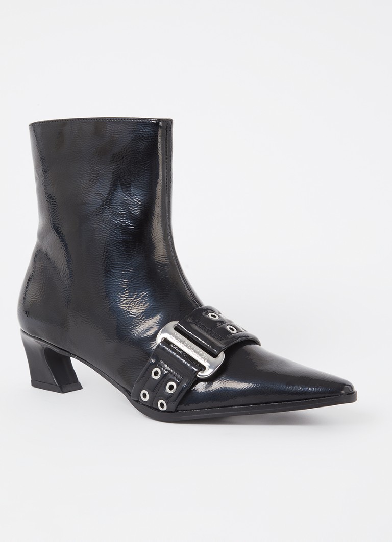 Steve Madden Extendo bokacsizma csattal és lakkbevonattal