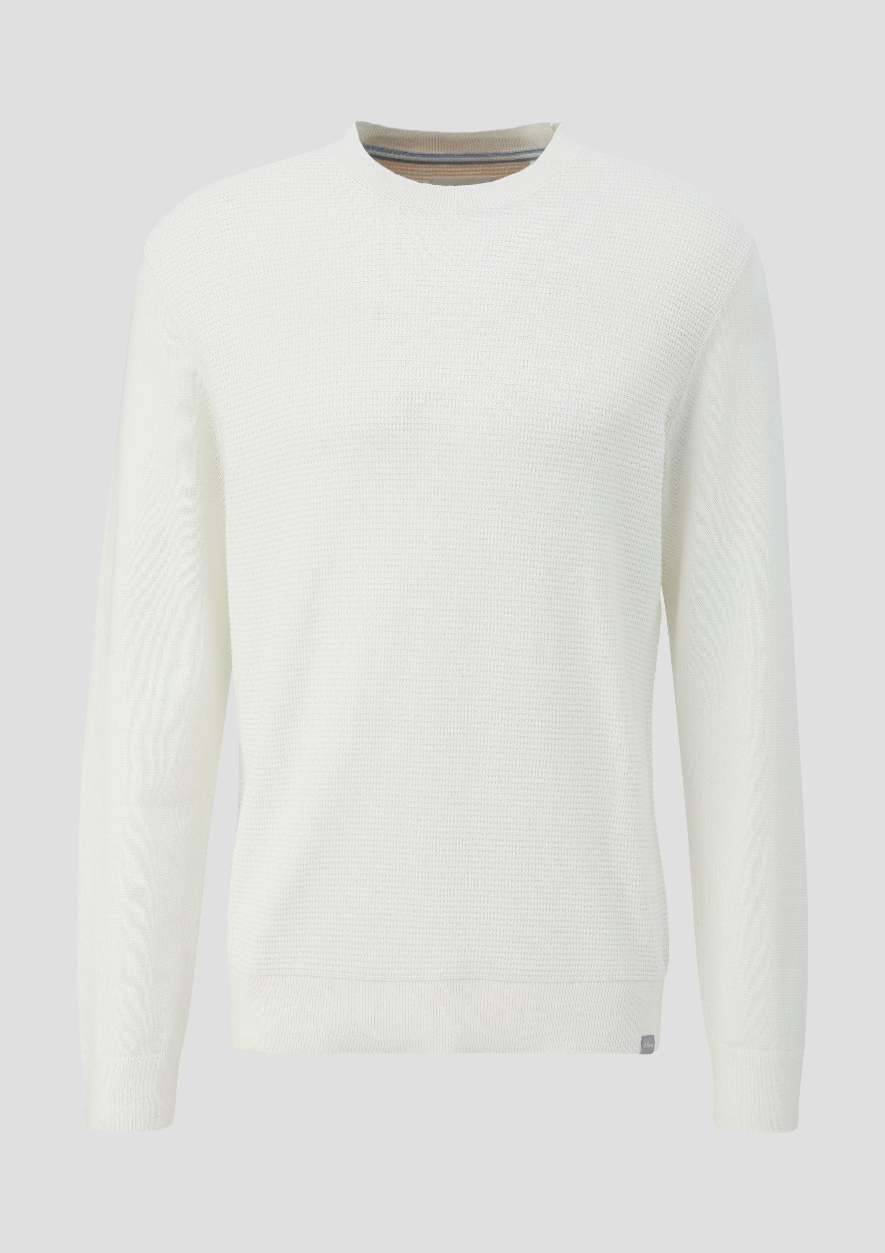 Strickpullover mit Waffelpiqué-Muster  2137426-0120