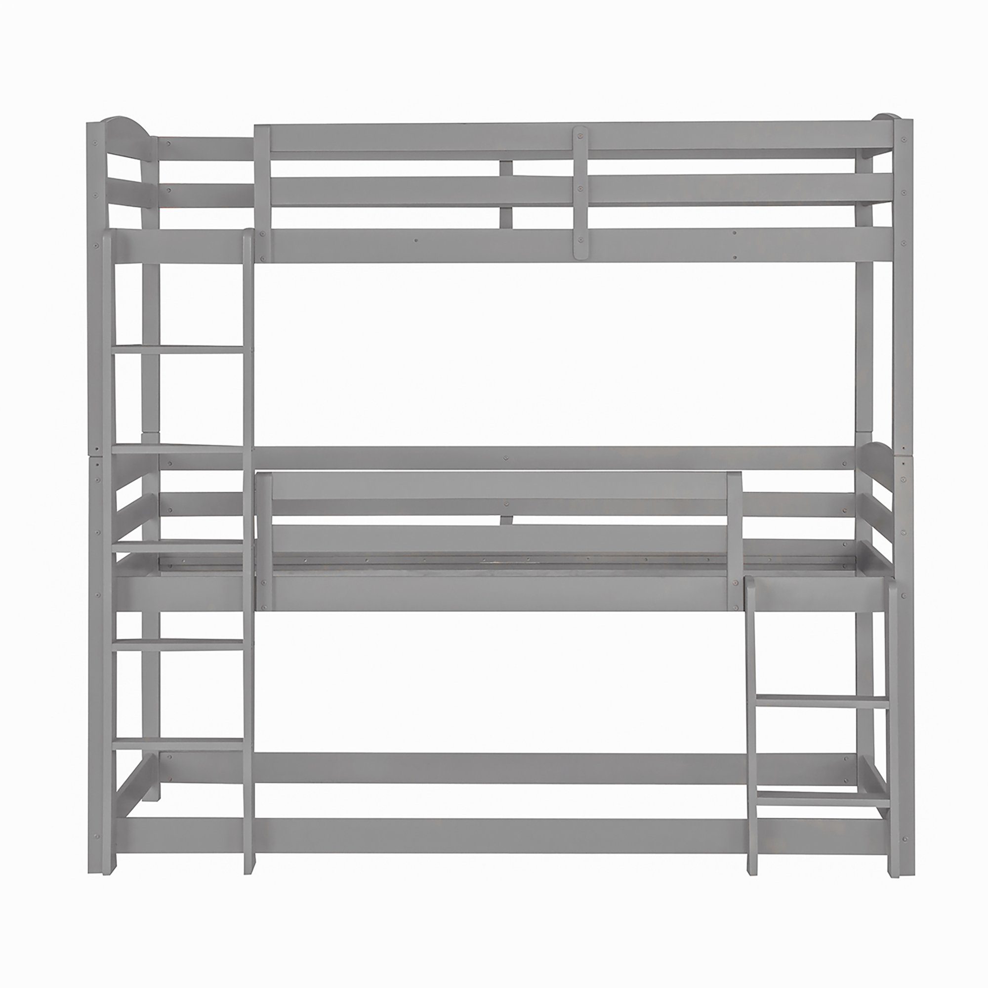 REDOM Bett Dreier-Etagenbett, Kinderbetten Gästebett Einzelne Betten (90 x 200cm), Ohne Matratze