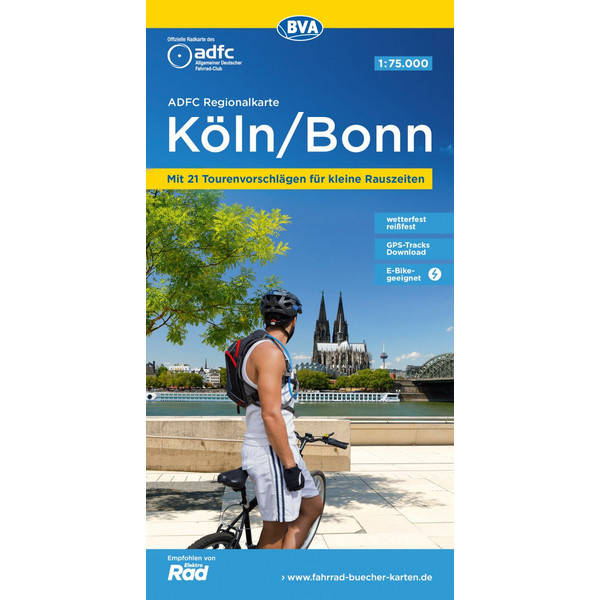 ADFC-REGIONALKARTE KÖLN/BONN 1:75.000, REIß- UND WETTERFEST
