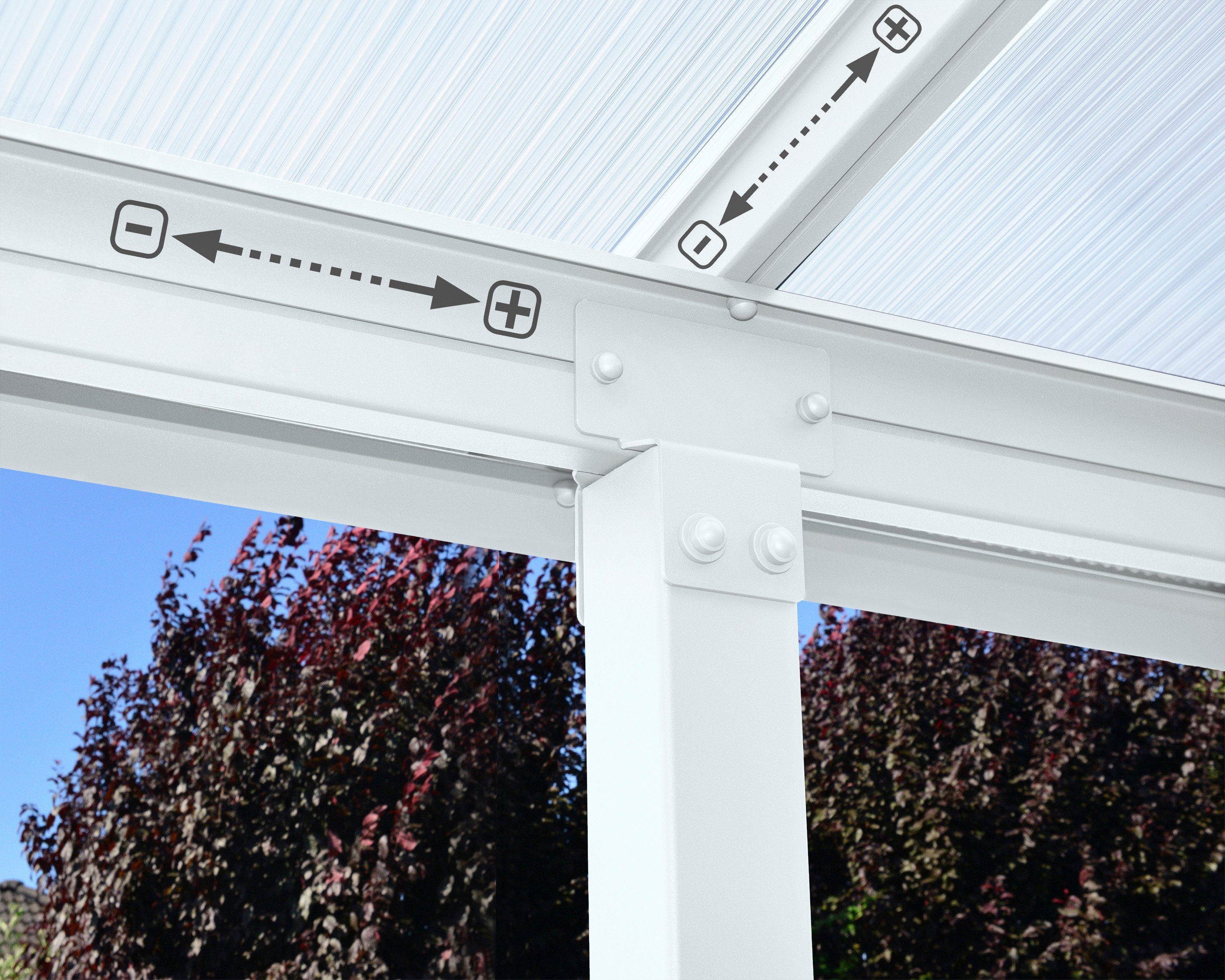 Palram - Canopia Terrassendach Olympia 3x9.71, BxT: 980x295 cm, Bedachung Doppelstegplatten, BxT: 980x295 cm