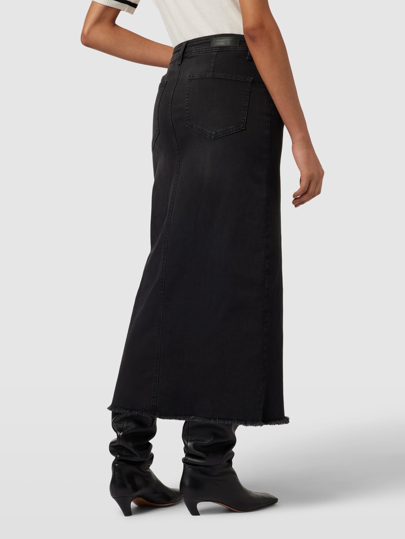 Jeansrock mit Label-Detail  in anthrazit