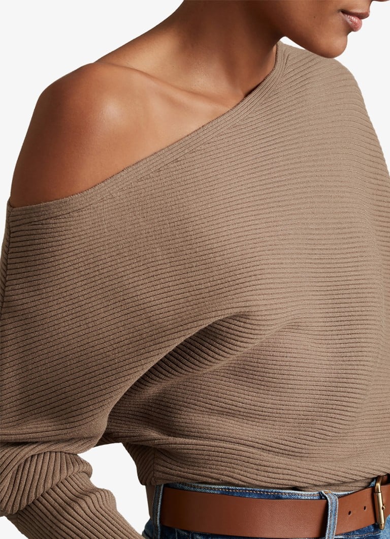 Top asimetric cu nervuri Reiss Lorna