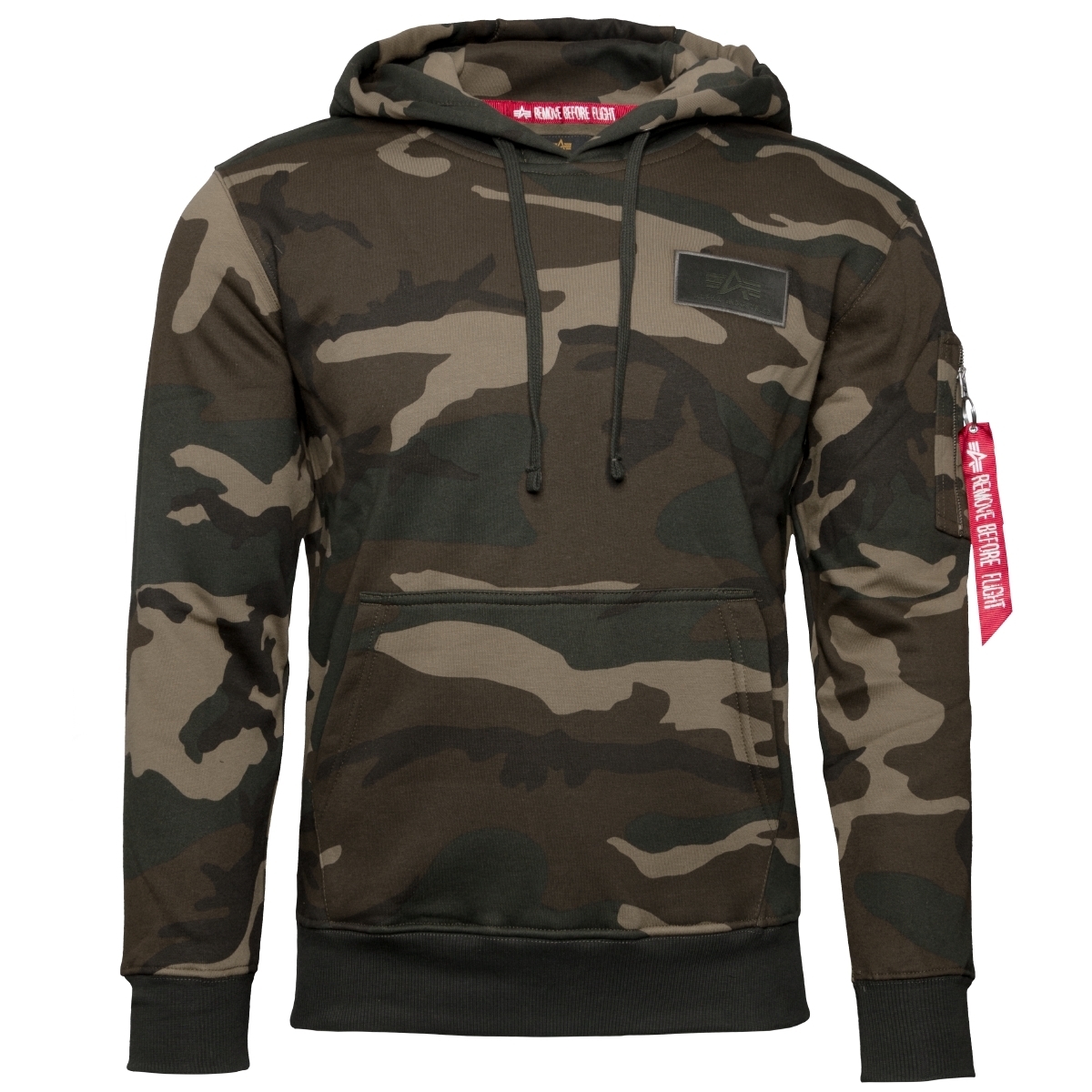 Alpha Industries Back Print Hoodie Camo Kapuzenpullover gruen