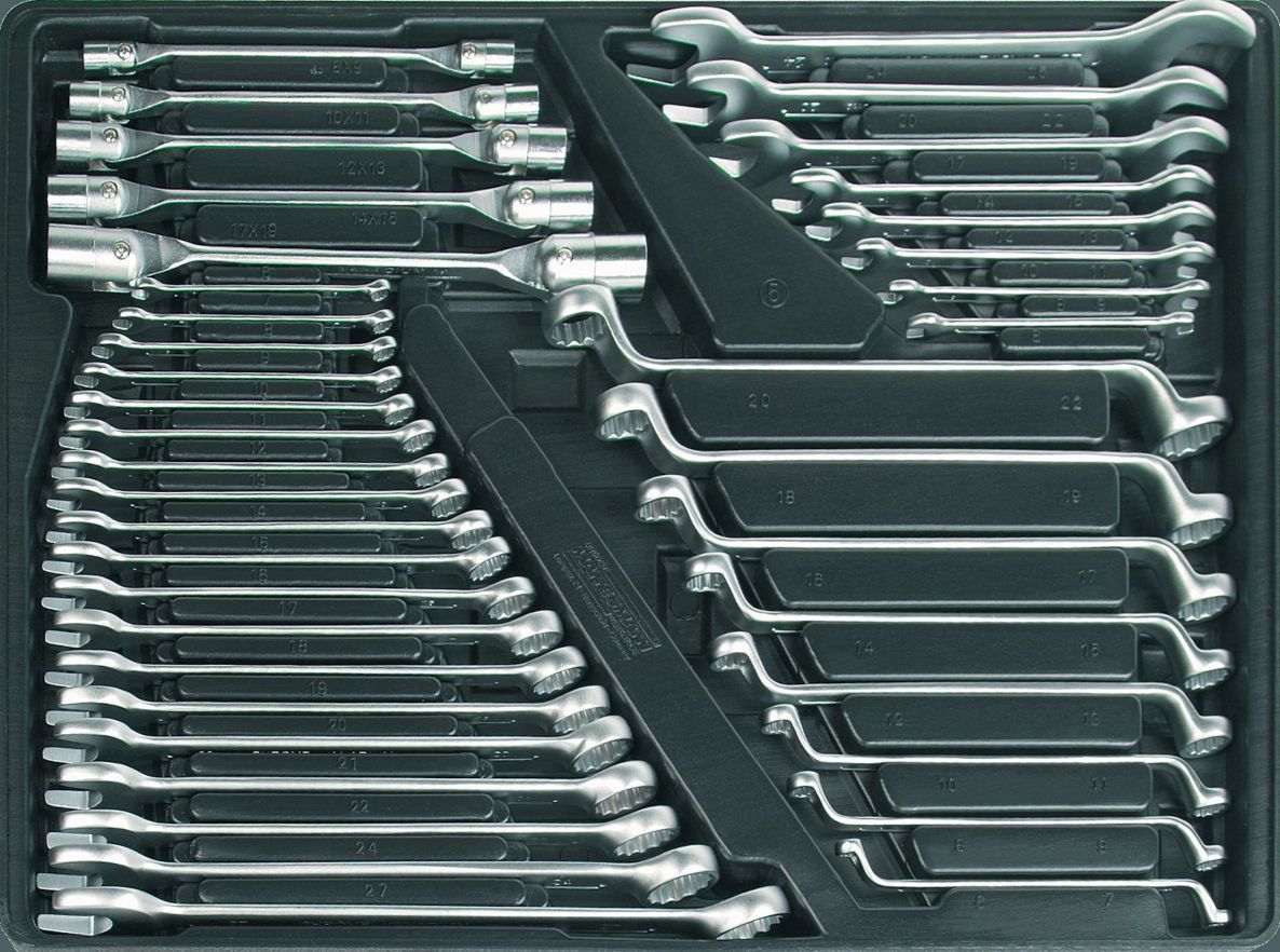 Brüder Mannesmann 28270 Chariot à outils 321 pièces Green Line