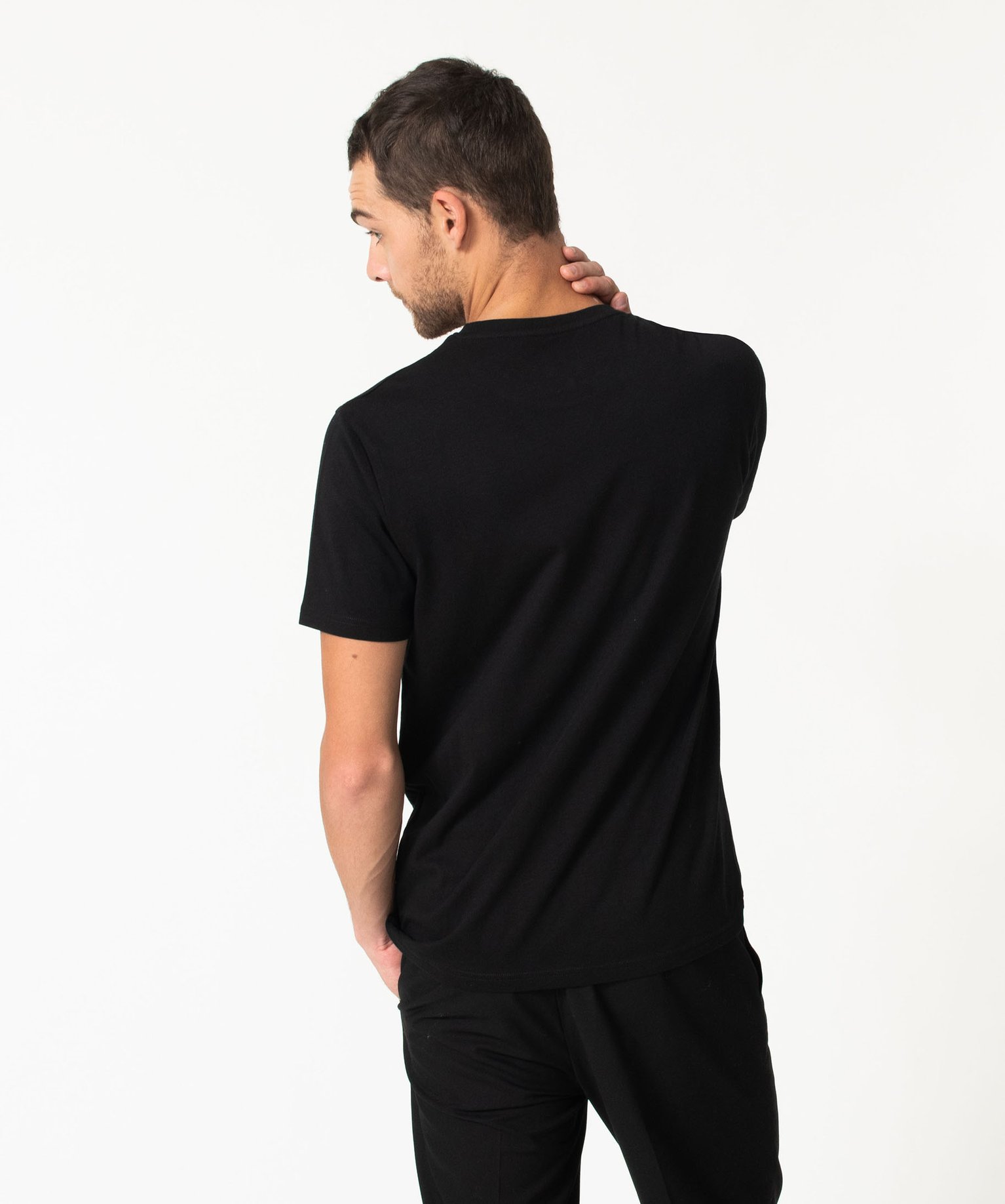 Tee-shirt manches courtes imprimé fantaisie homme noir | GEMO