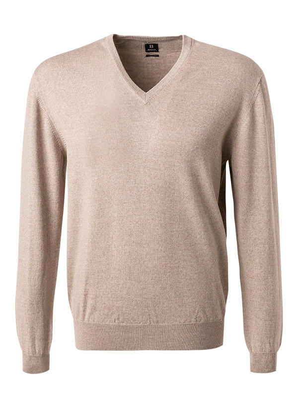 BOGGI MILANO, Pullover, Schurwolle, sand meliert
