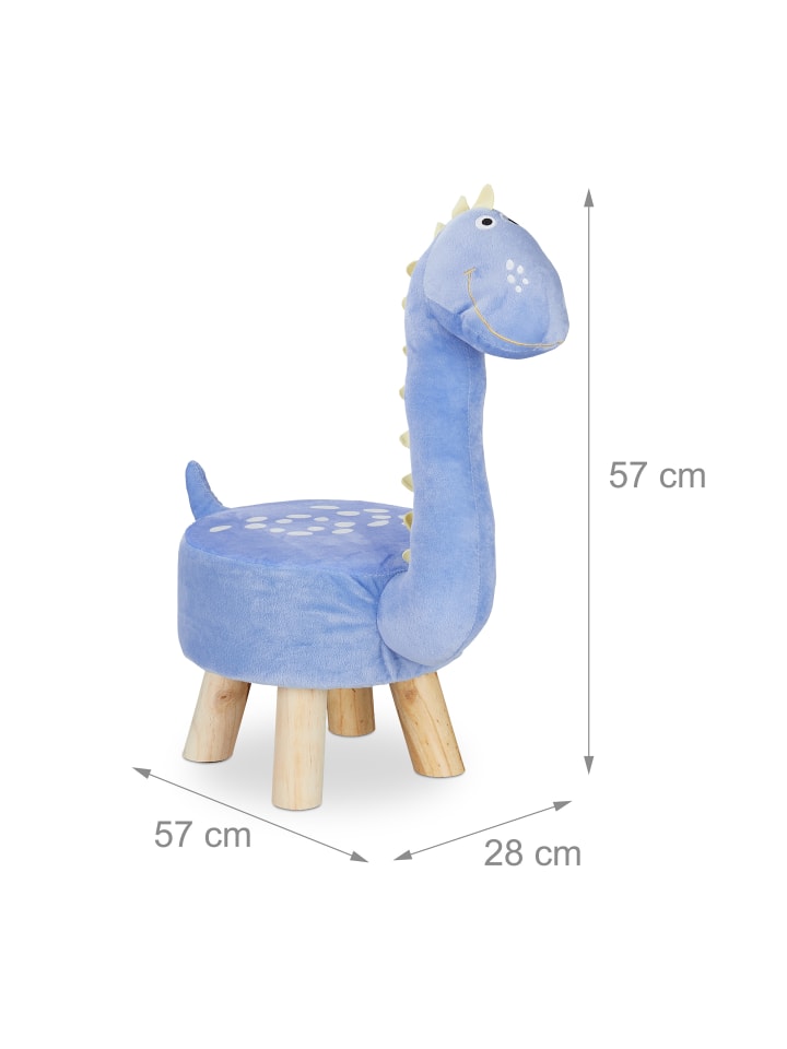 relaxdays Tierhocker Dino in Blau günstig kaufen onesize