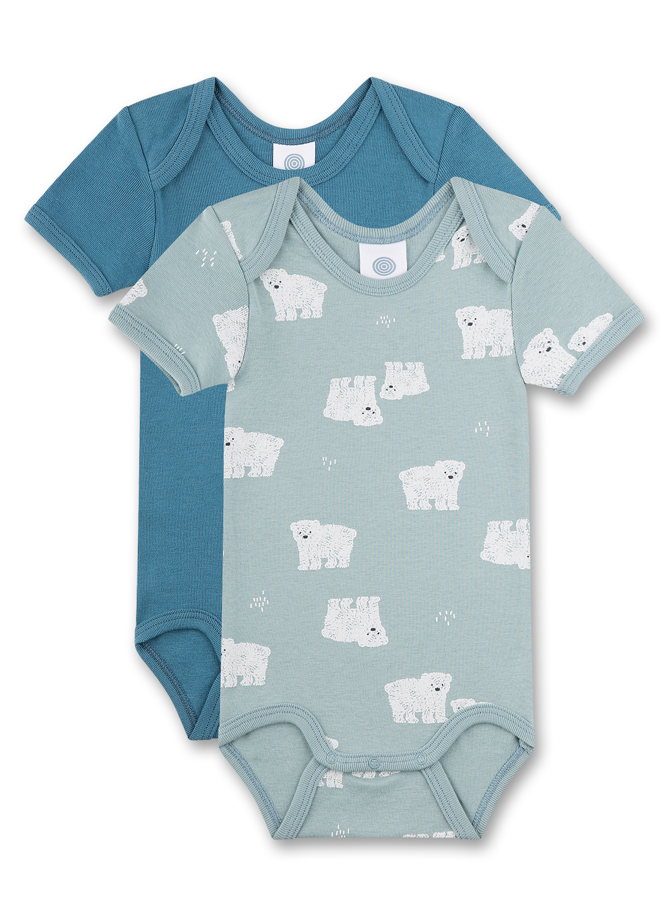 Baby-Bodykurzarm (Doppelpack) Blau