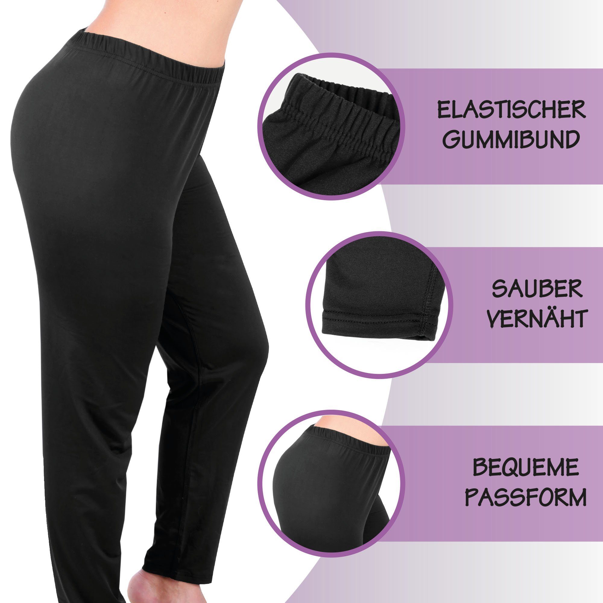 hemmy Fashion Thermounterhose Thermo Hose Damen Ski Unterwäsche, weiches Innenfutter Microfleece, Funktionsunterwäsche