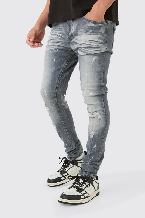 Super Skinny Stretch Jeans mit Rissen
