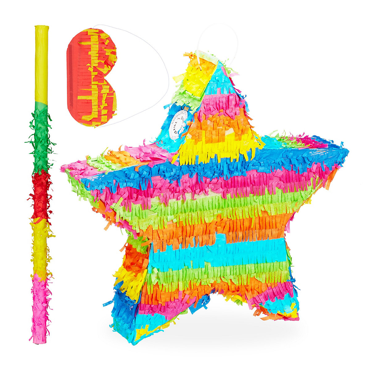 3-teiliges Pinata Set Stern