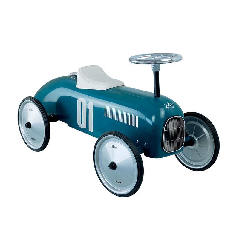 Porteur en métal bleu pétrole Vilac