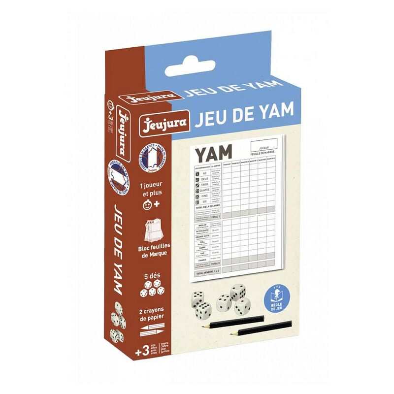 Jeu de Yam avec bloc de feuilles et crayons
