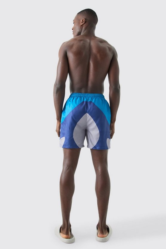 Mittellange Colorblock Badehose