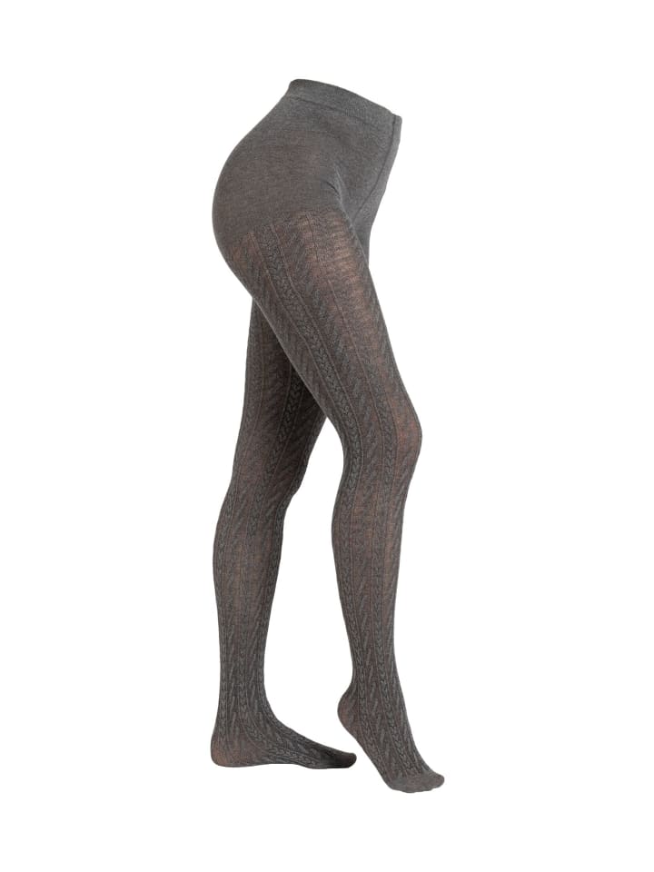 S. Oliver Strumpfhose Cable Stitch 1er Pack originals in dunkelgrau melange günstig kaufen