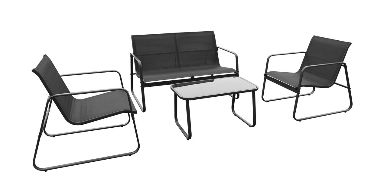 Powertec Garden Garten-Set 4tlg. schwarz
