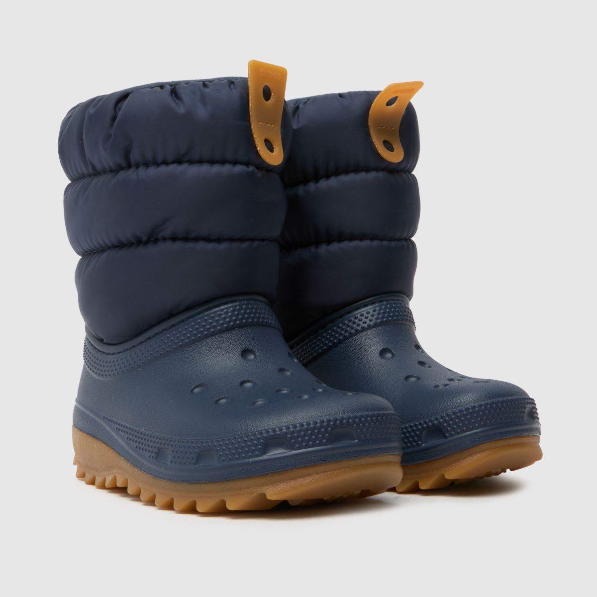 Crocs sötétkék multi classic neo puff fiú kisgyermek csizma
