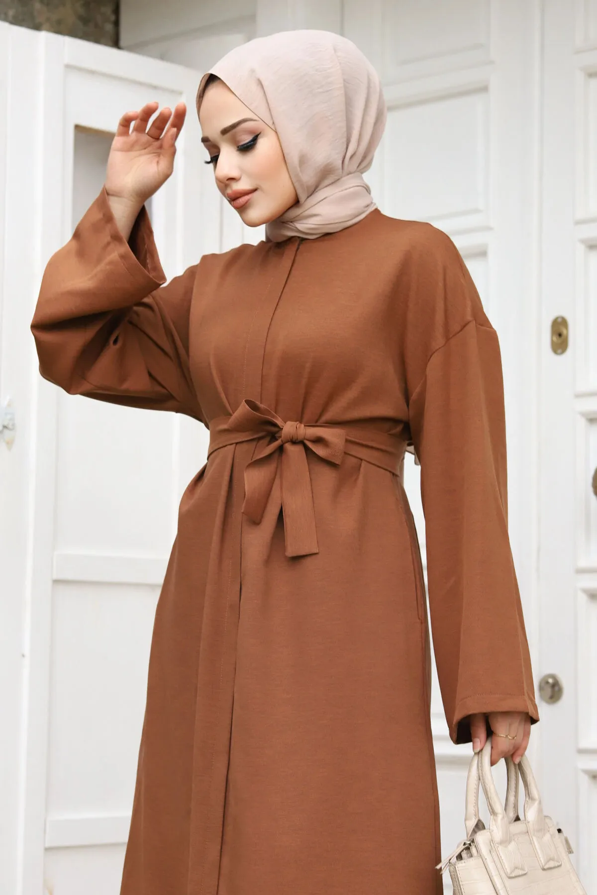 Tesettür Dünyası  Cap & Abaya - Braun - Basic