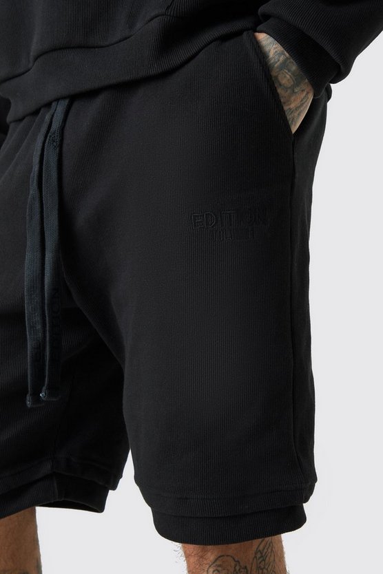 Tall lockere gerippte Edition Shorts