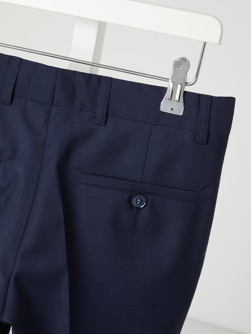 Slim Fit Chino mit Schurwoll-Anteil in blau