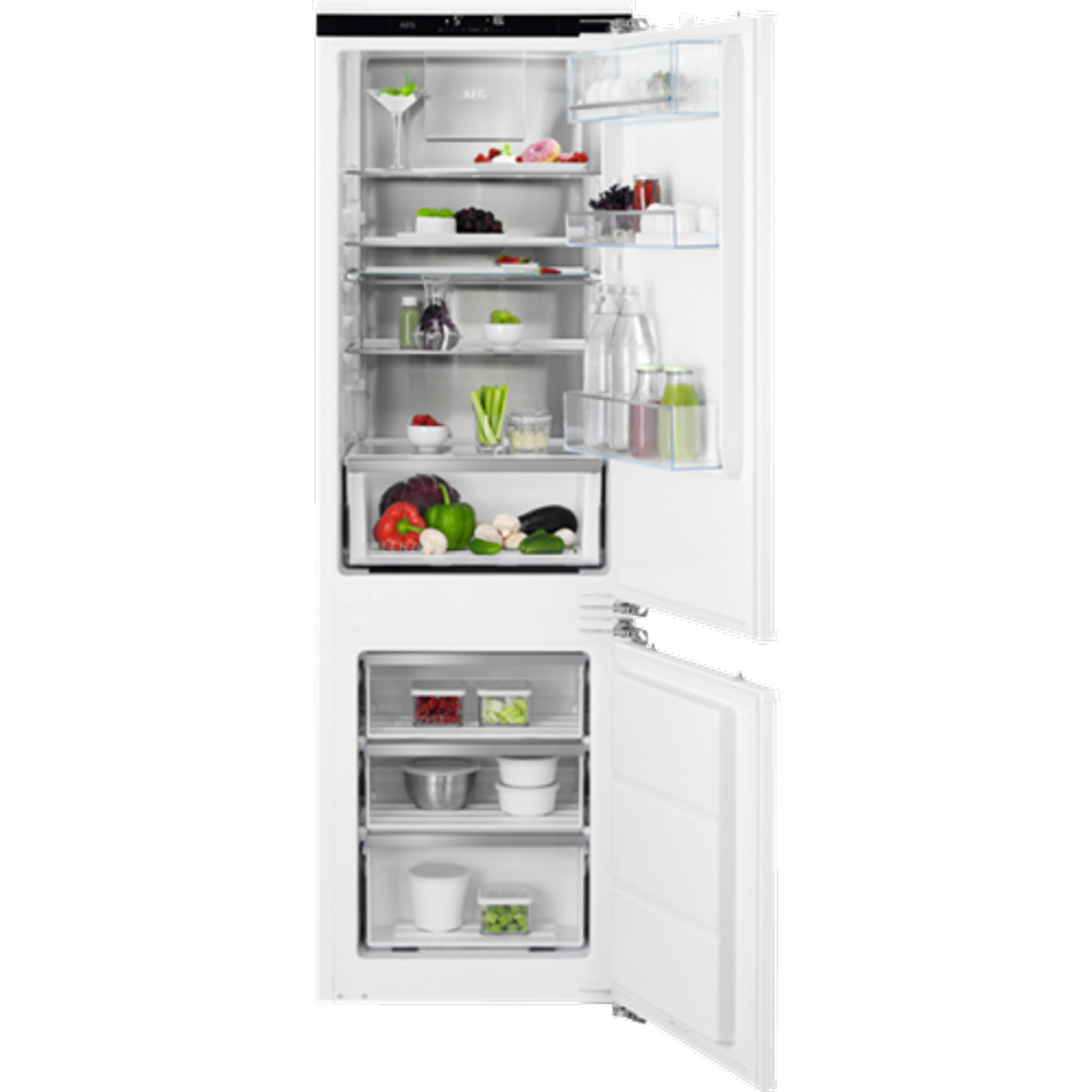 AEG Einbaukühlgefrierkombination SCE818E8MF, 177 cm hoch, 56 cm breit, NoFrost, Festtür