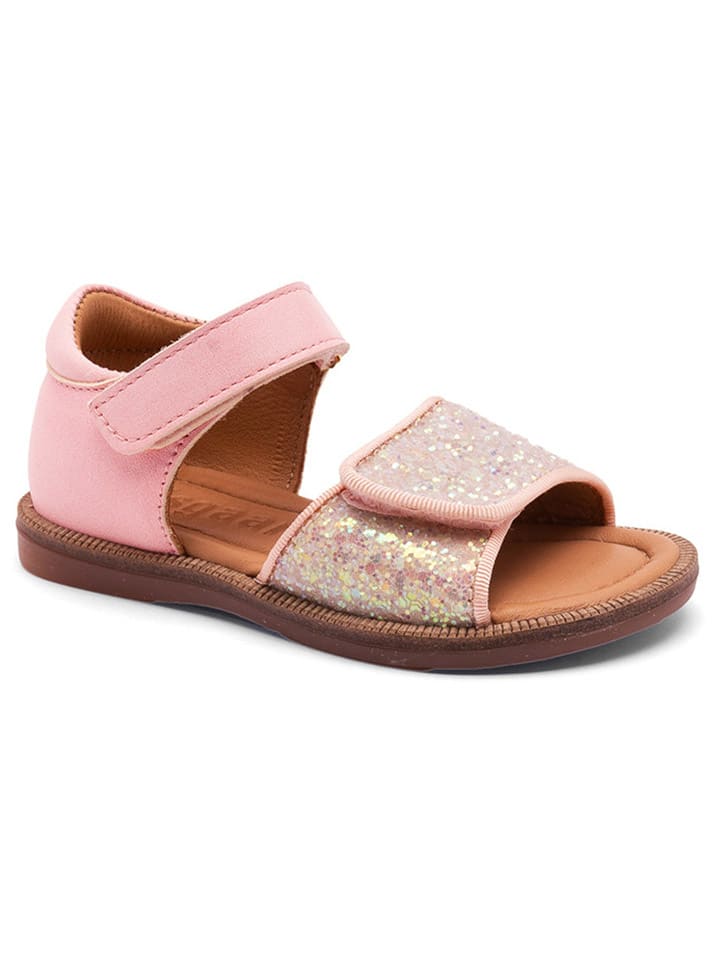 bisgaard Leder-Sandalen in Rosa/ Gold günstig kaufen