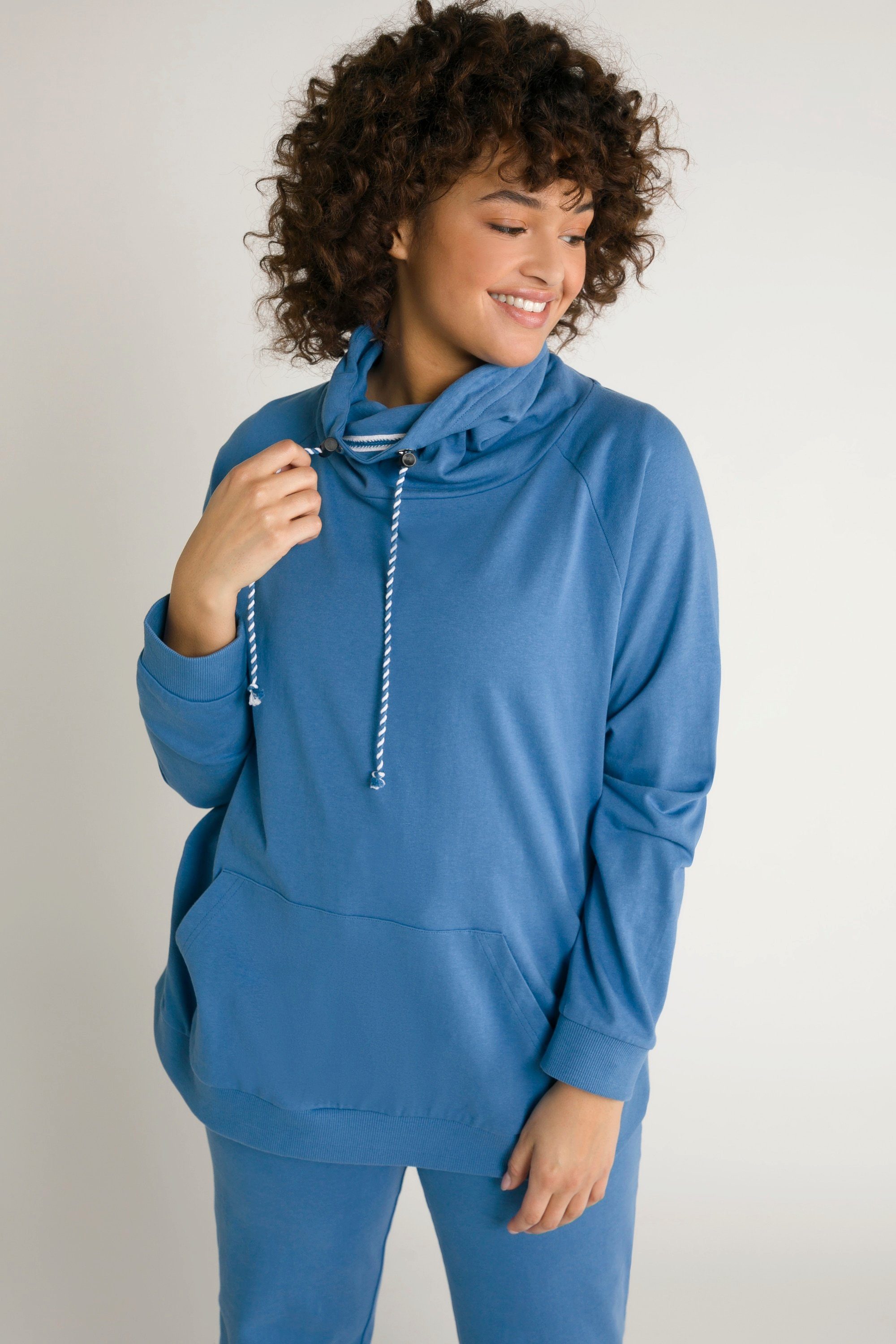 Ulla Popken Umstandssweatshirt Bellieva-Sweatshirt elastische Seitennähte Langarm