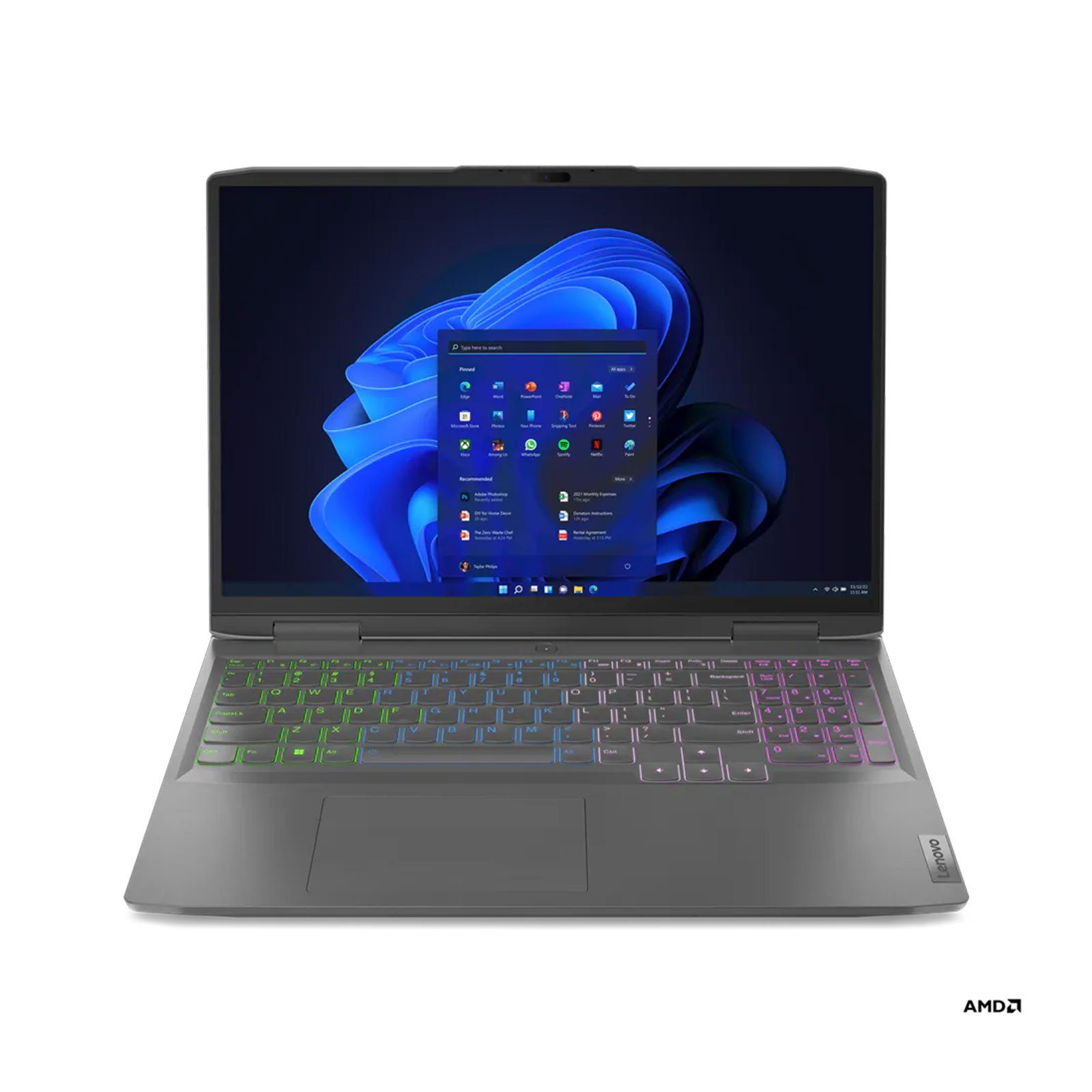 Lenovo 16APH8-82XU0058GE Gaming-Notebook (RTX 4060, 16 Zoll WQXGA-Display, Widescreen)