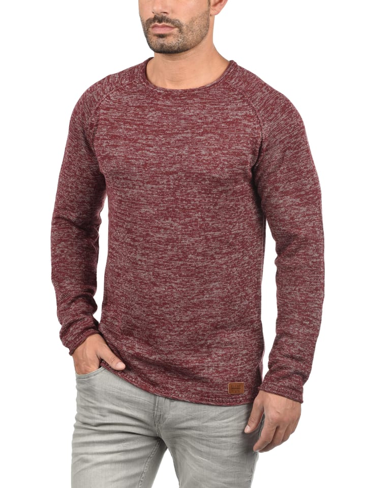BLEND Strickpullover BHDan 20700587ME Strickpullover mit aufgerollten Säumen in Rot günstig kaufen
