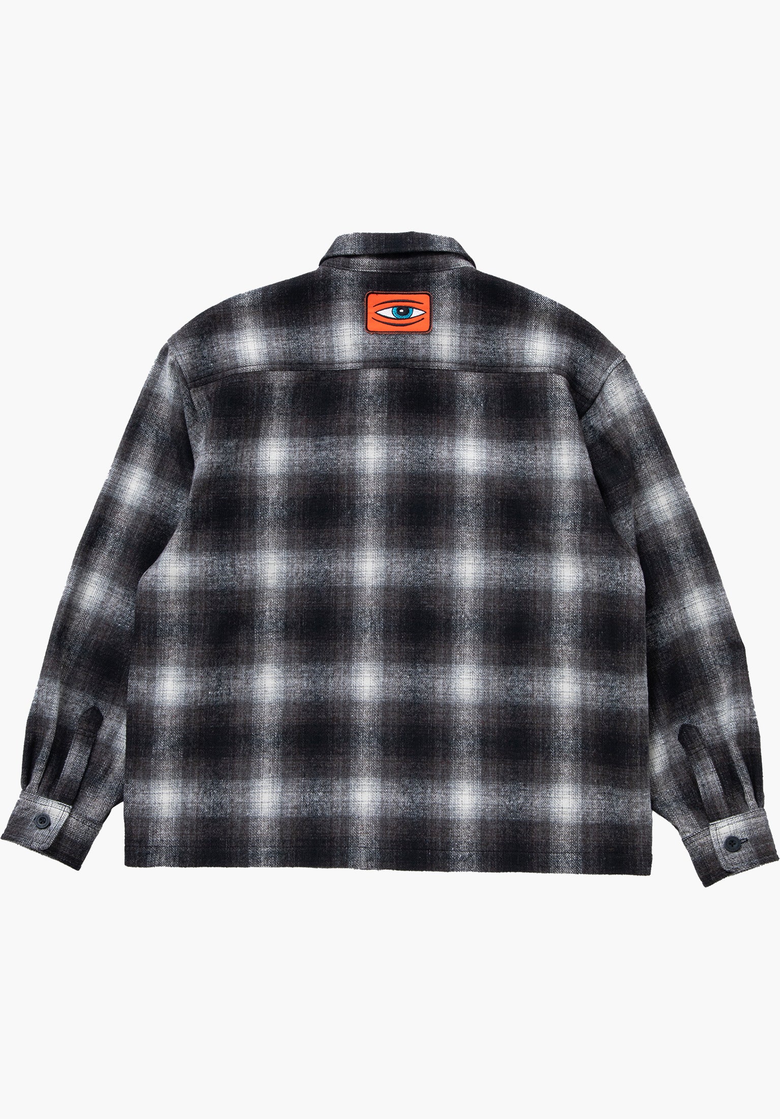 Sect Eye Patch Plaid Check Zip Shacket