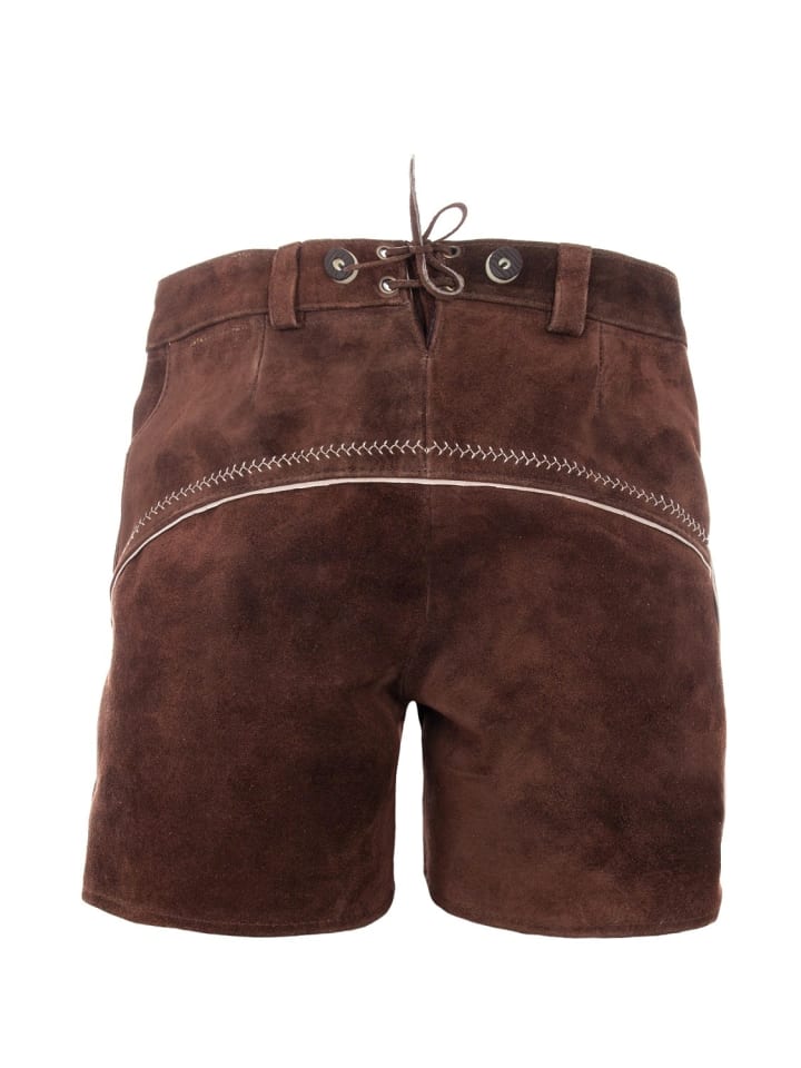 Edelnice Lederhose in dunkelbraun günstig kaufen