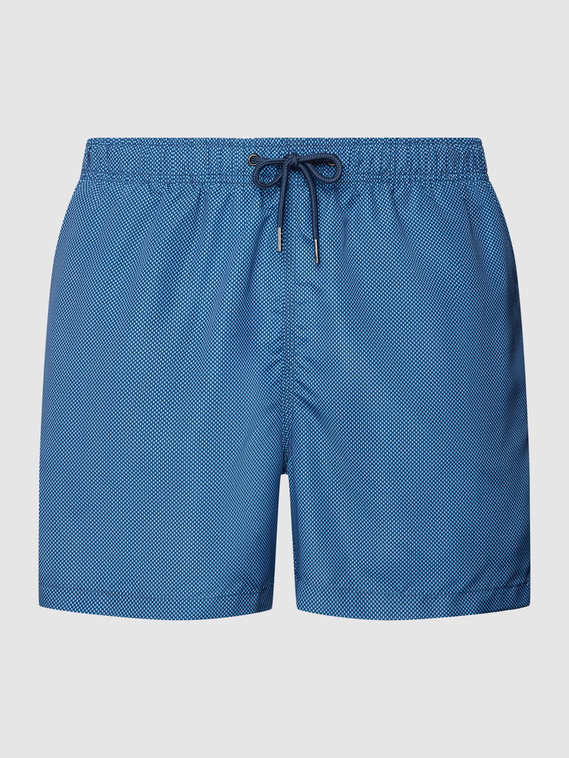 Badehose mit Allover-Muster in blau