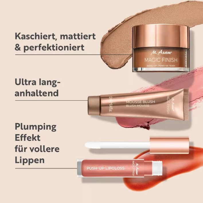 MAGIC FINISH Make-up Mousse Classic, Mousse Blush & Lipgloss Set