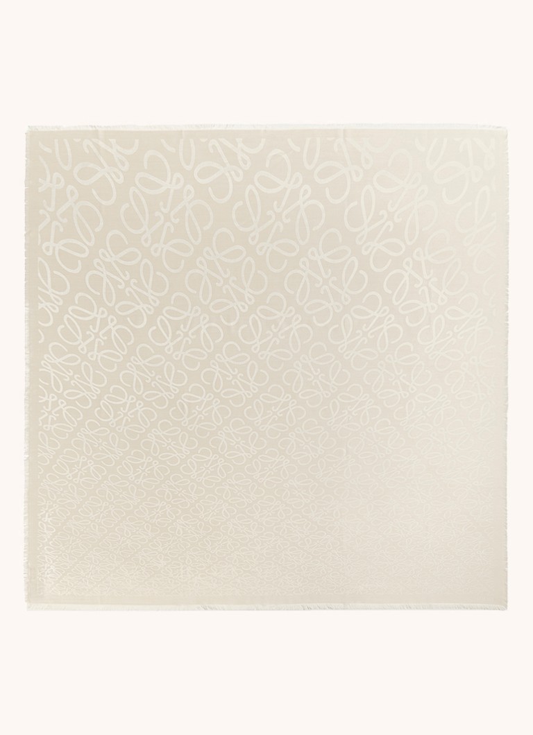 Eșarfă LOEWE din amestec de mătase cu imprimeu jacquard cu logo, 140 x 140 cm