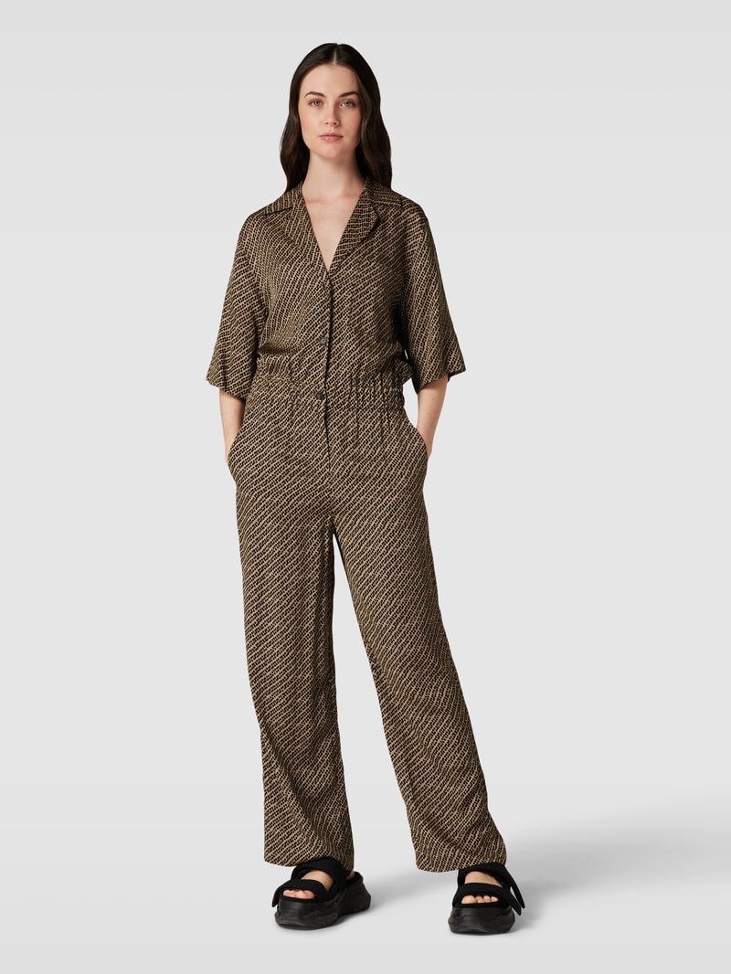 Jumpsuit aus reiner Viskose in sand