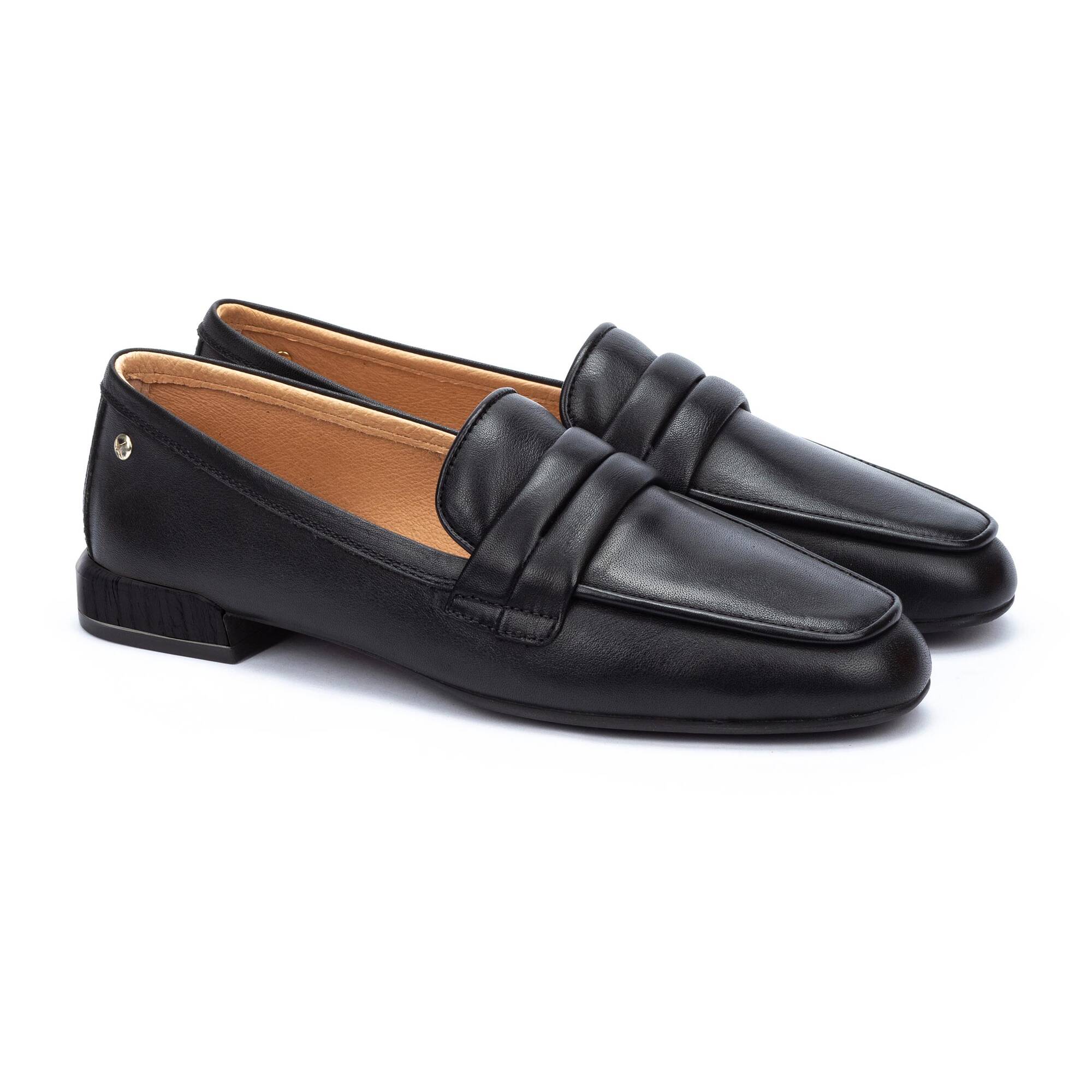 Mokasyny damskie basic - CZARNE