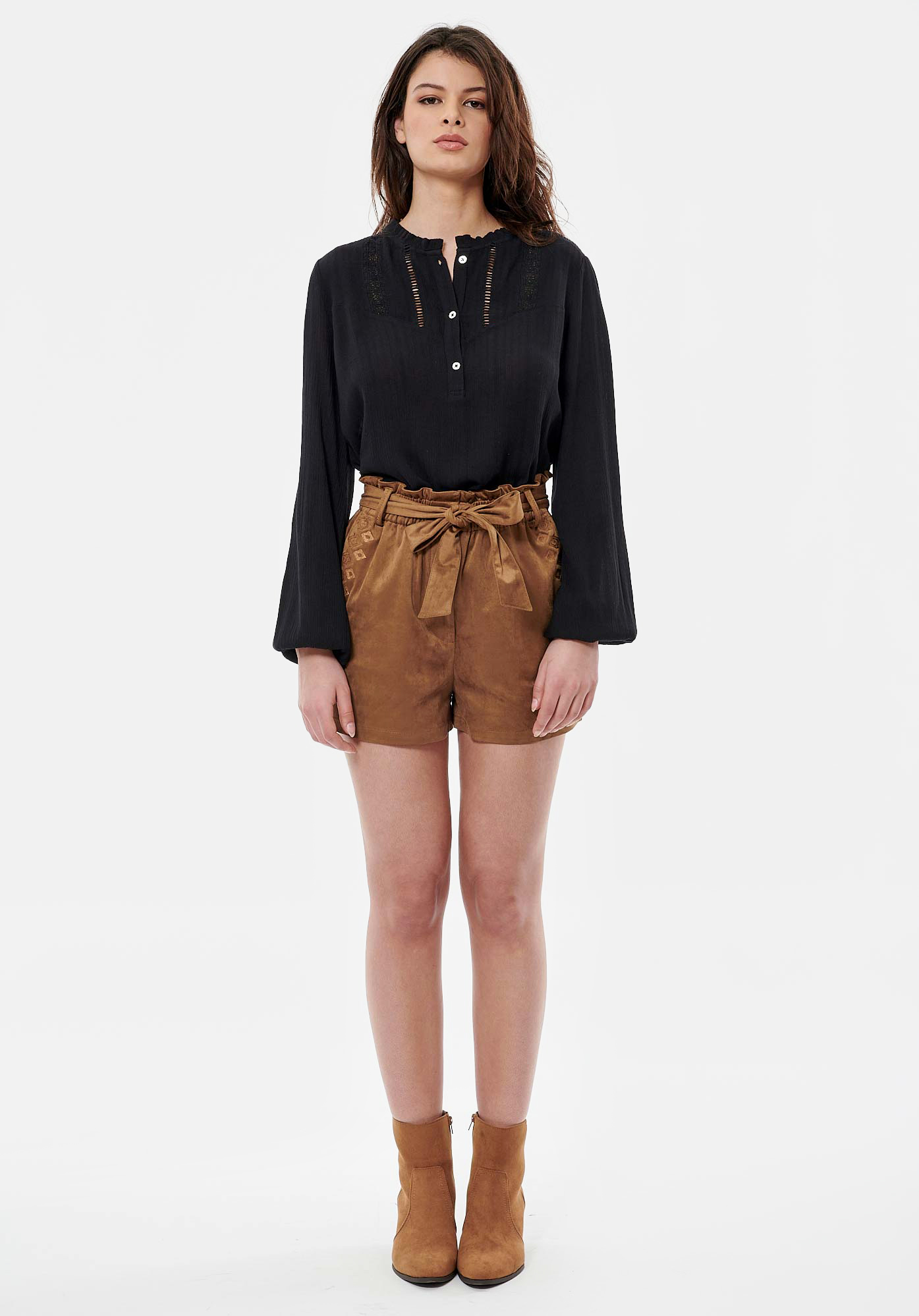 BINTA  Blouse noire femme